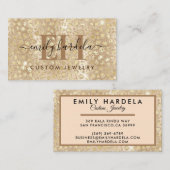 Leopard Gold Glitter Visitekaartje (Voorkant / Achterkant)