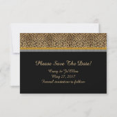Leopard Gold Silver Save the Date (Voorkant)