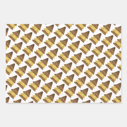 Leopard Golden Kerstmis Pattern Inpakpapier Vel (Voorkant 3)
