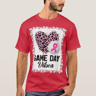 Leopard Golf Game Day Vibes Breast Cancer Awarenes T-shirt