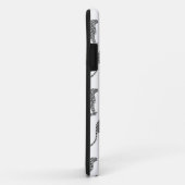 Leopard Gray en Light Grey Silhouette Case-Mate iPhone Case (Achterkant/rechts)