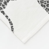 Leopard Gray en Light Grey Silhouette Fleece Deken (Hoek)