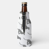 Leopard Gray en Light Grey Silhouette Flesjeskoeler (Fles Achterkant)