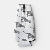 Leopard Gray en Light Grey Silhouette Flesjeskoeler (Achterkant)