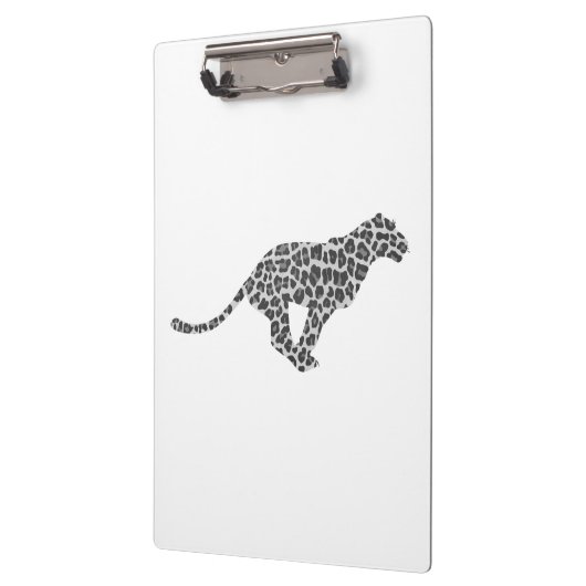 Leopard Gray en Light Grey Silhouette Klembord (Links)