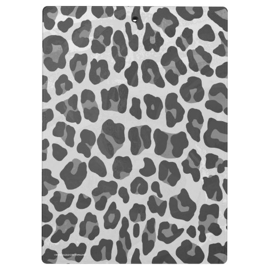 Leopard Gray en Light Grey Silhouette Klembord (Achterkant)