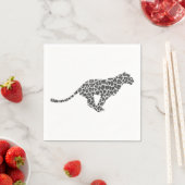 Leopard Gray en Light Grey Silhouette Servetten (Insitu)