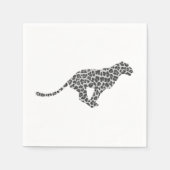 Leopard Gray en Light Grey Silhouette Servetten (Voorkant)