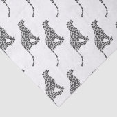 Leopard Gray en Light Grey Silhouette Tissuepapier (Detail)