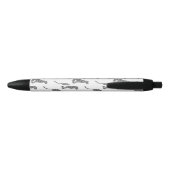 Leopard Gray en Light Grey Silhouette Zwarte Inkt Pen (Achterkant)