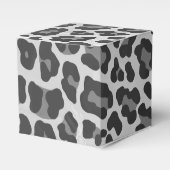 Leopard Grey en Light Grey Print Bedankdoosjes (Voorkant Zijde)