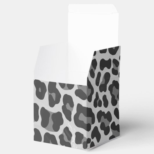 Leopard Grey en Light Grey Print Bedankdoosjes (Geopend)