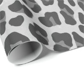 Leopard Grey en Light Grey Print Cadeaupapier (Rol Hoek)