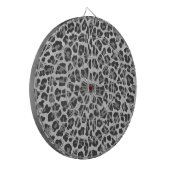 Leopard Grey en Light Grey Print Dartbord (Voorkant Links)