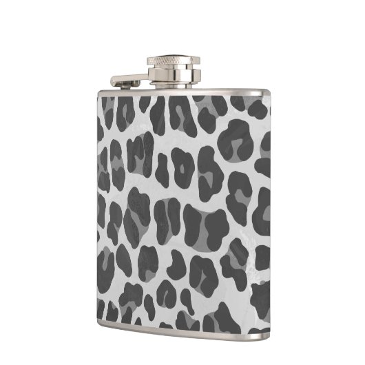 Leopard Grey en Light Grey Print Heupfles (Links)