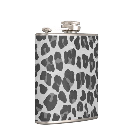 Leopard Grey en Light Grey Print Heupfles (Rechts)