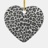Leopard Grey en Light Grey Print Keramisch Ornament (Voorkant)