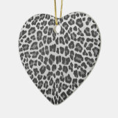 Leopard Grey en Light Grey Print Keramisch Ornament (Links)