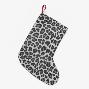 Leopard Grey en Light Grey Print Kleine Kerstsok