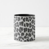 Leopard Grey en Light Grey Print Mok (Midden)