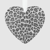 Leopard Grey en Light Grey Print Ornament (voorkant)