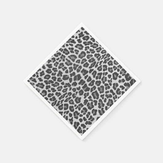Leopard Grey en Light Grey Print Servetten (Hoek)