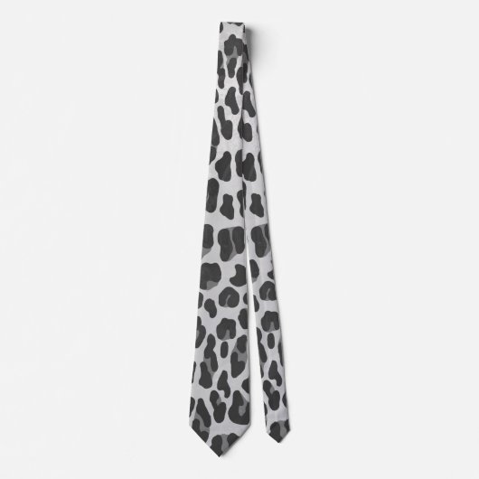 Leopard Grey en Light Grey Print Stropdas (Voorkant)