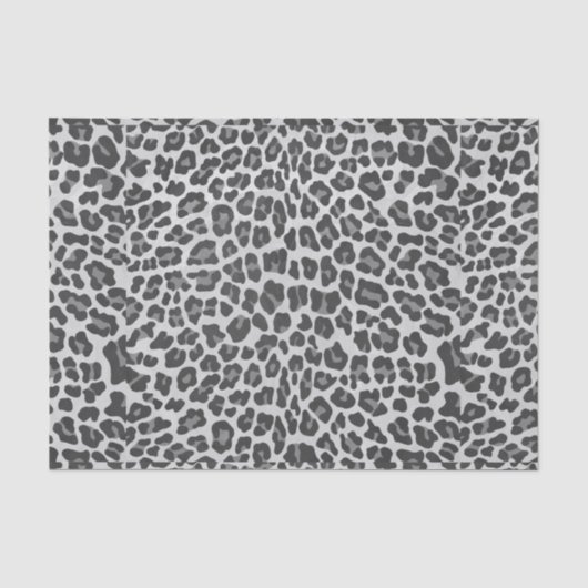 Leopard Grey en Light Grey Print Tissuepapier (Voorkant)