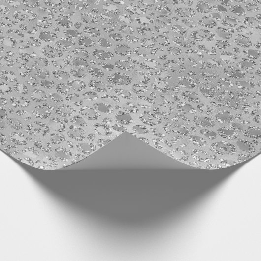 Leopard Grey Meow Kitty Kat Cadeaupapier (Hoek)