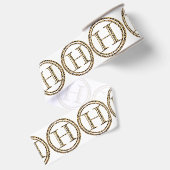 Leopard H Grosgrain Lint (Achterkant)