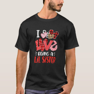 Leopard Happy Mothers Day I love be a Lil siste T-shirt