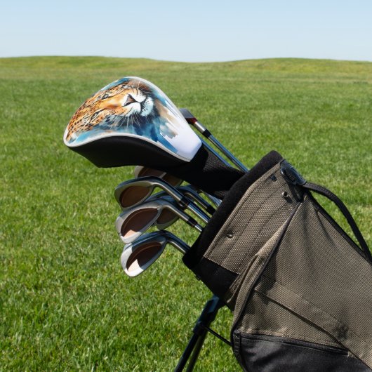 Leopard Head Golfheadcover (Insitu)