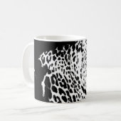 Leopard Head Pop Art Moderne Sjabloon Dieren Koffiemok (Voorkant links)