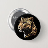 Leopard Head Ronde Button 5,7 Cm (Voorkant /achterkant)