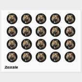 Leopard Head Ronde Sticker (Vel)