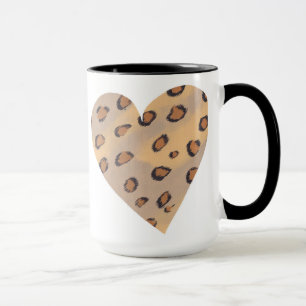 Leopard Heart, aangepaste dierenprint mokken