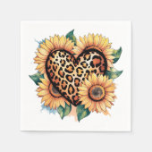 Leopard Heart Floral Servet (Voorkant)