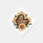 Leopard Heart Floral Servet (Hoek)