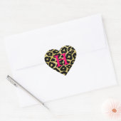  leopard Heart Hart Sticker (Envelop)