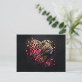 Leopard Heart Love Graffiti Art Briefkaart (Staand voorkant)