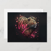Leopard Heart Love Graffiti Art Briefkaart (Voorkant / Achterkant)