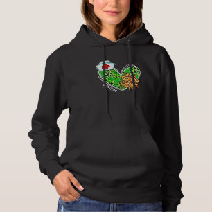 Leopard Heart Shamrock Emt Life Nurse St Patricks Hoodie
