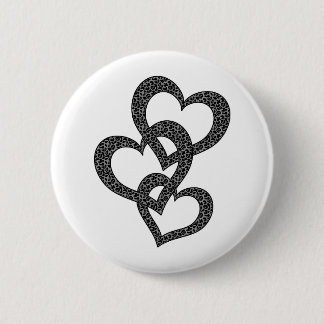 Leopard Hearts Ronde Button 5,7 Cm