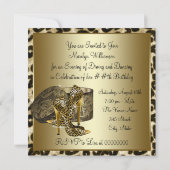 Leopard High Heel Schoenen Zwart Goud Vrouwen Verj Kaart (Achterkant)