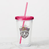 Leopard Hippie Chic Acryl Drinkbeker (Achterkant)