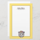Leopard Hippie Chic | Jouw namen toevoegen Briefpapier (Voorkant / Achterkant)