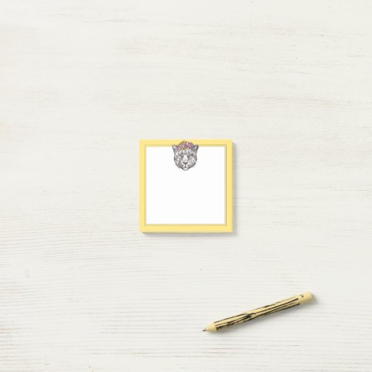 Leopard Hippie Chic Post-it® Notes (Op bureau)
