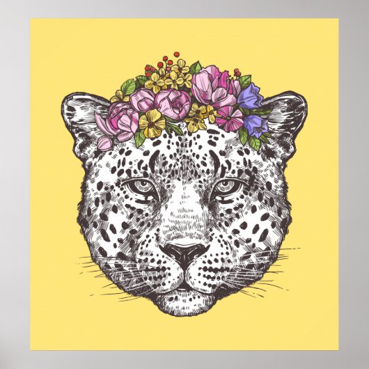 Leopard Hippie Chic Poster (Voorkant)