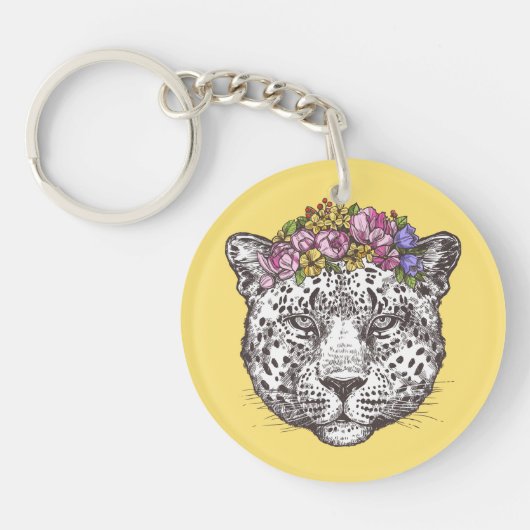 Leopard Hippie Chic Sleutelhanger (Voorkant)
