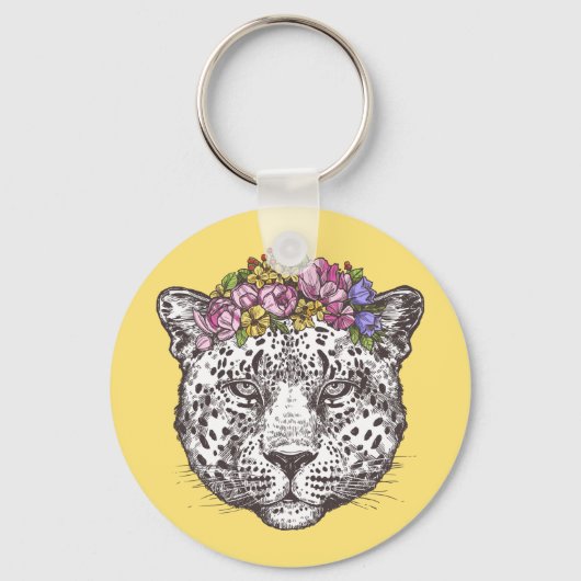 Leopard Hippie Chic Sleutelhanger (Voorkant)